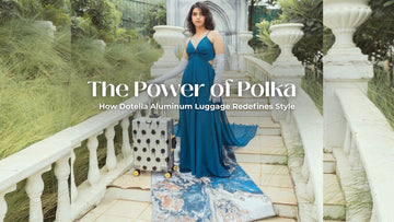 Dotella Polka Dot Printed Aluminum Luggage