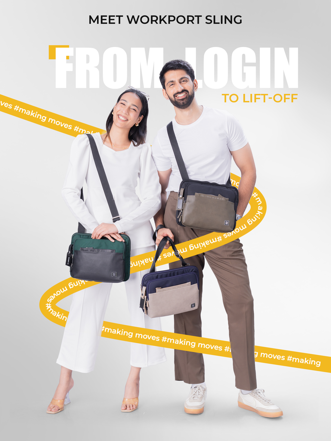 Workport Tablet Sling Bag- Forest Black