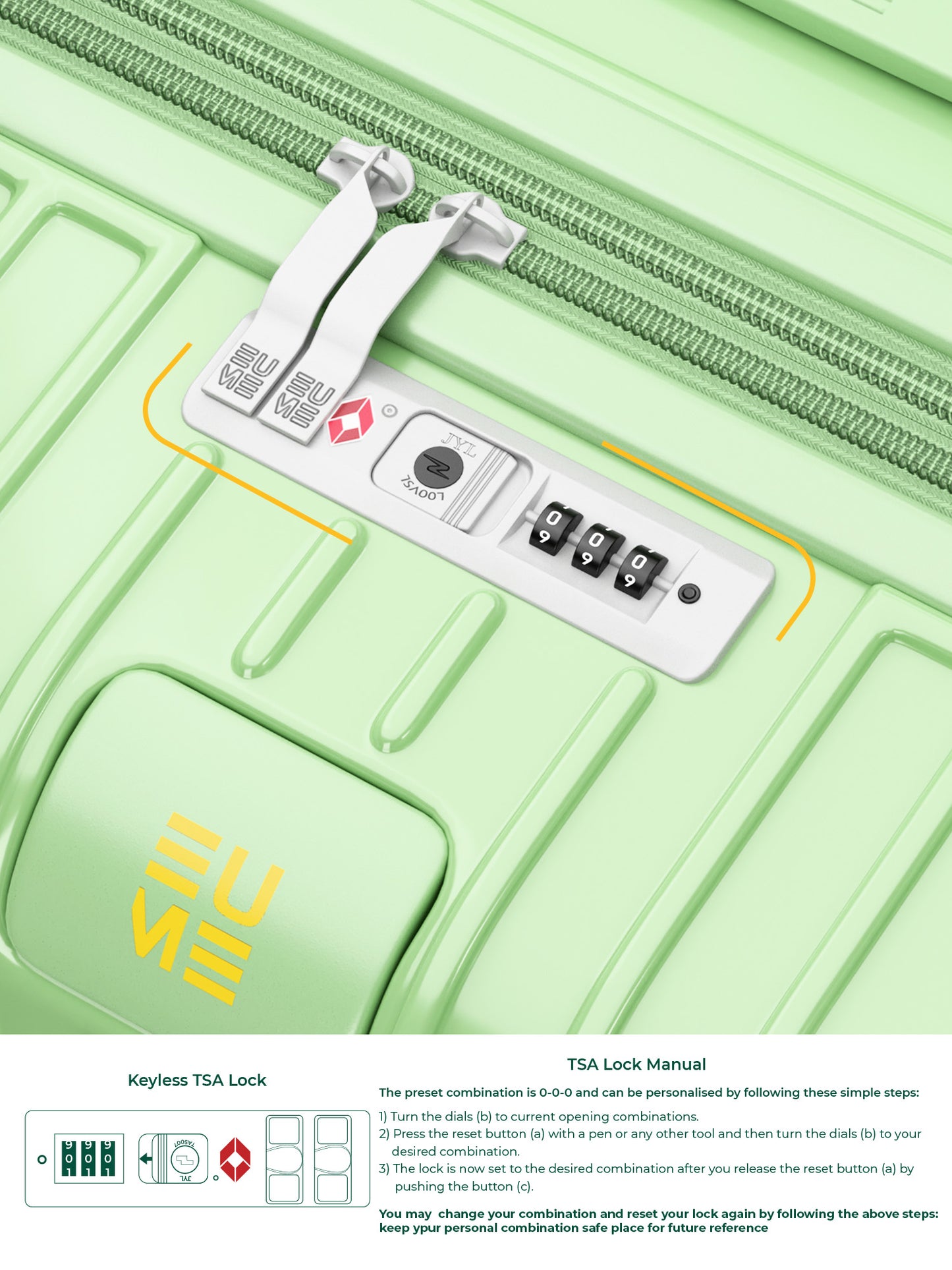 Trunk Check-In Plus- Jade Green