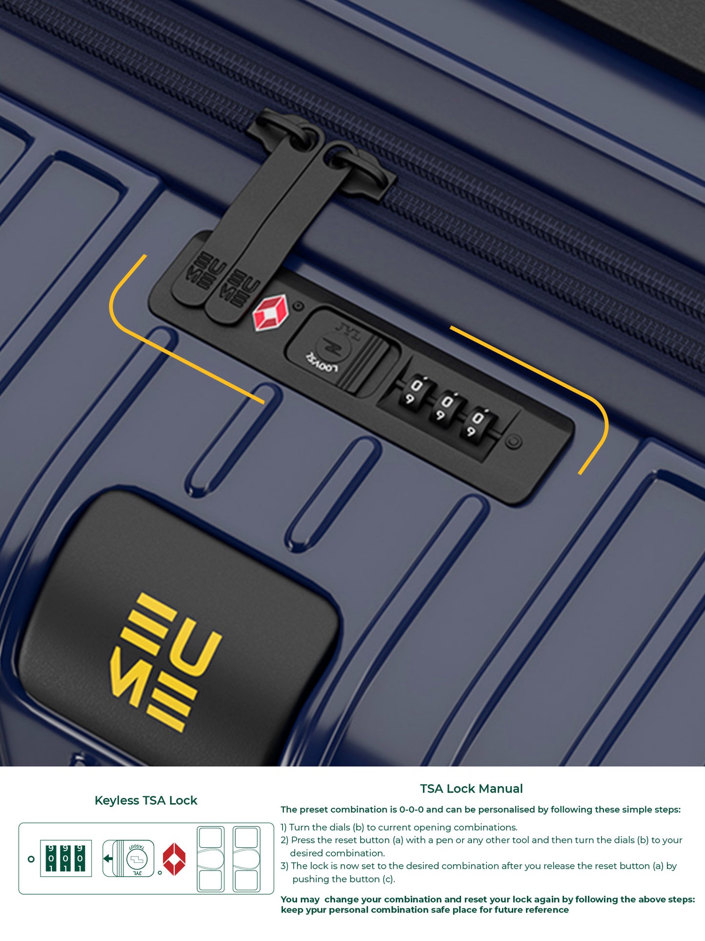 Trunk Check-In Plus- Midnight Blue