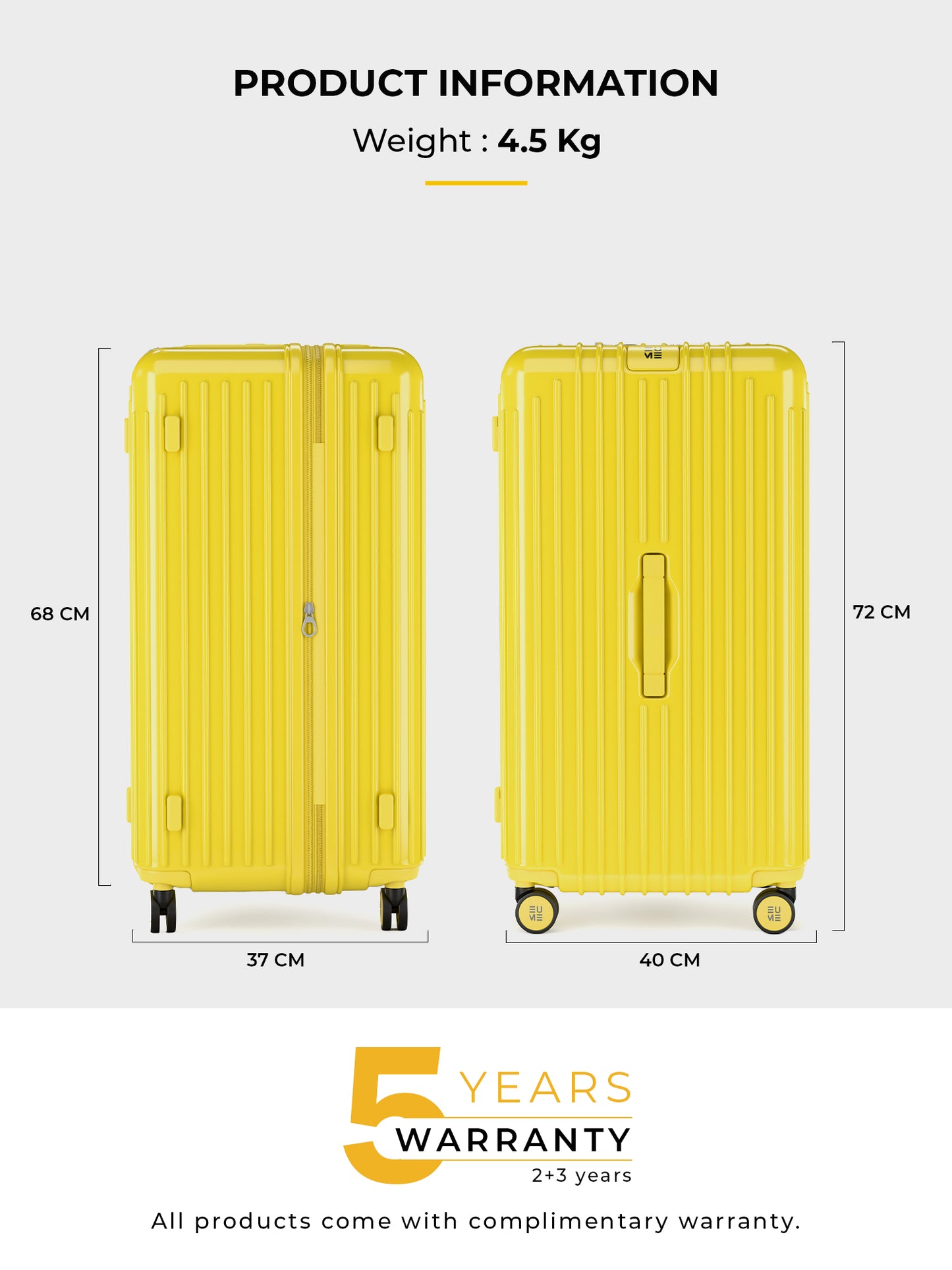 Trunk Check-In Plus- Maple Yellow