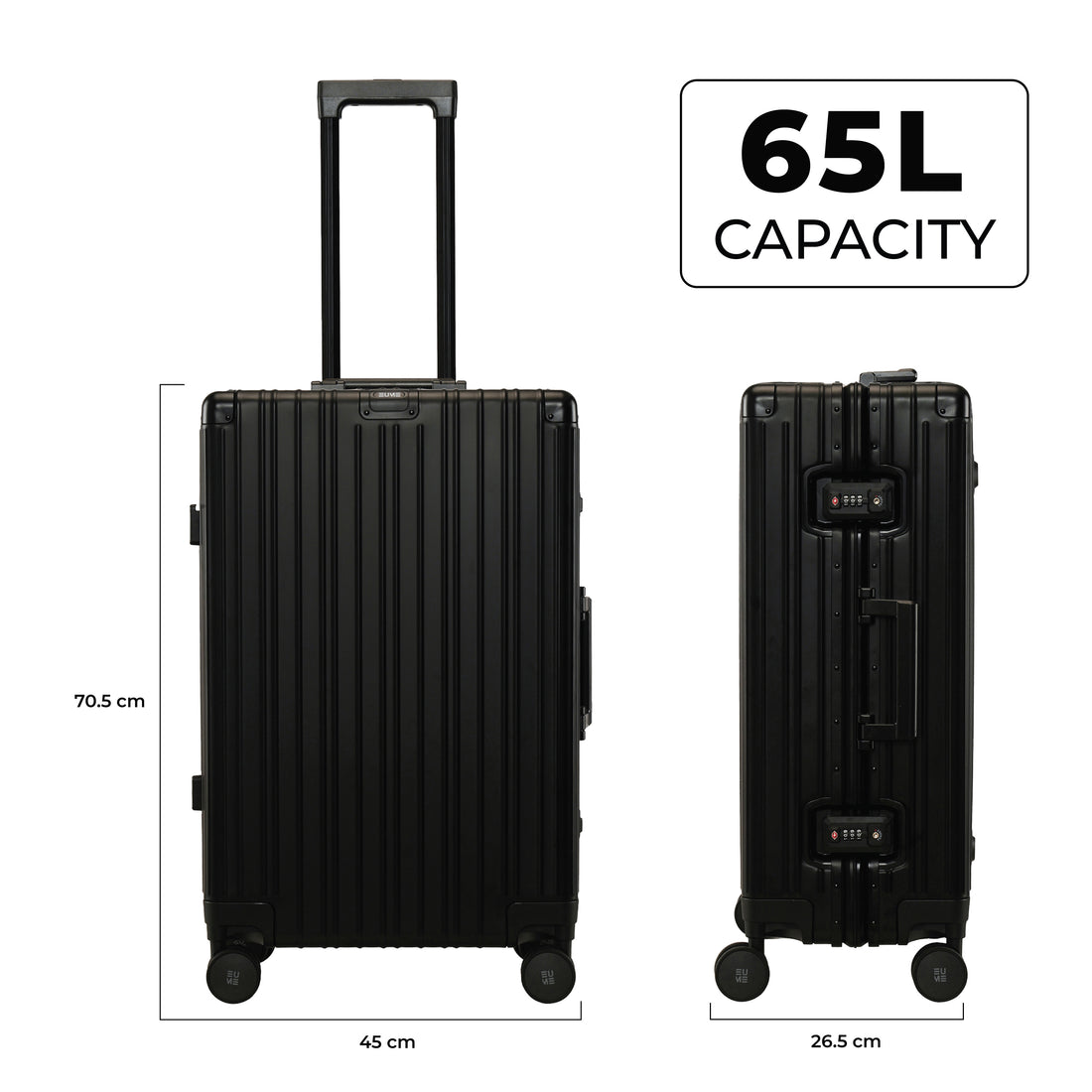 Aluminium Black Check-In Medium