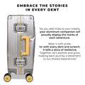 Aluminium Cabin suitcase showcasing durability and adventure-inspired design.