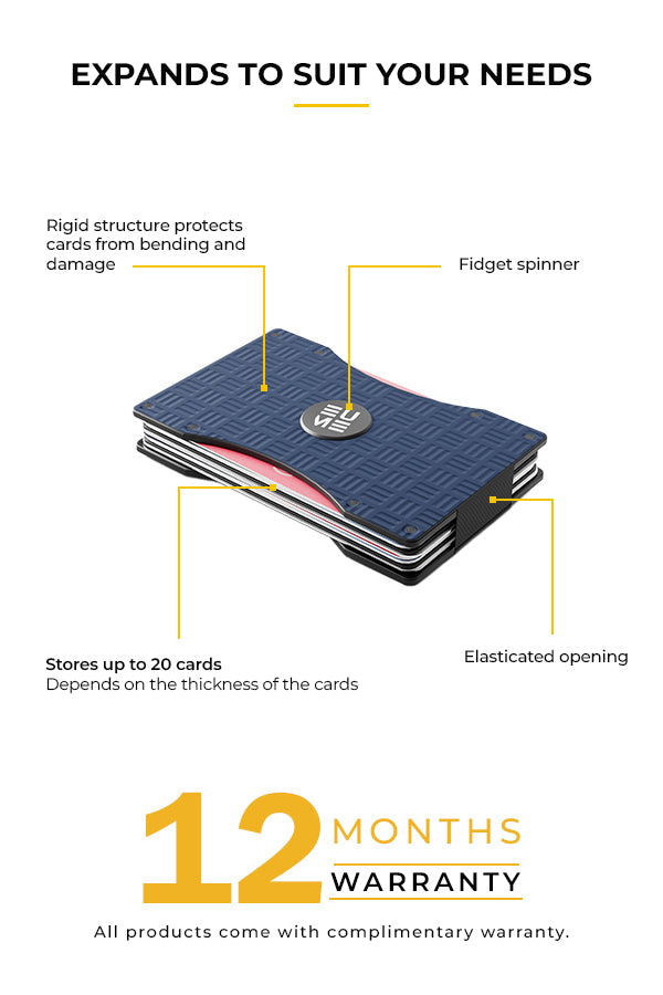 EUME CardVault Cardholder - Midnight Blue product image clean studio background