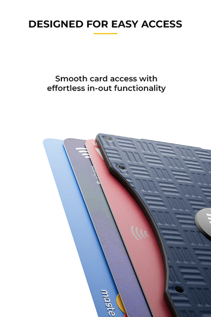 EUME CardVault Cardholder - Midnight Blue product image clean studio background