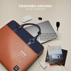 Navy Blue & Tan