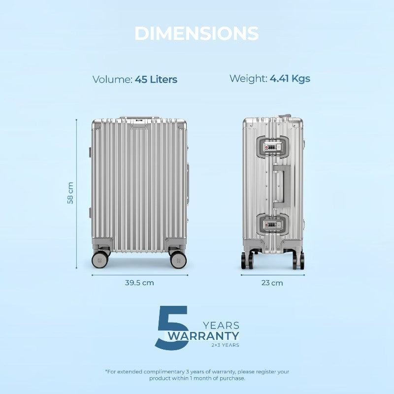 Aluminium Silver Cabin + Check-In Medium