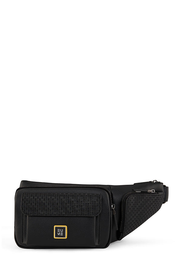 EUME Kinetic Fanny Sling Bag  Charcoal Black