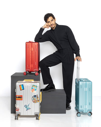 Aluminium Black Check-In Medium