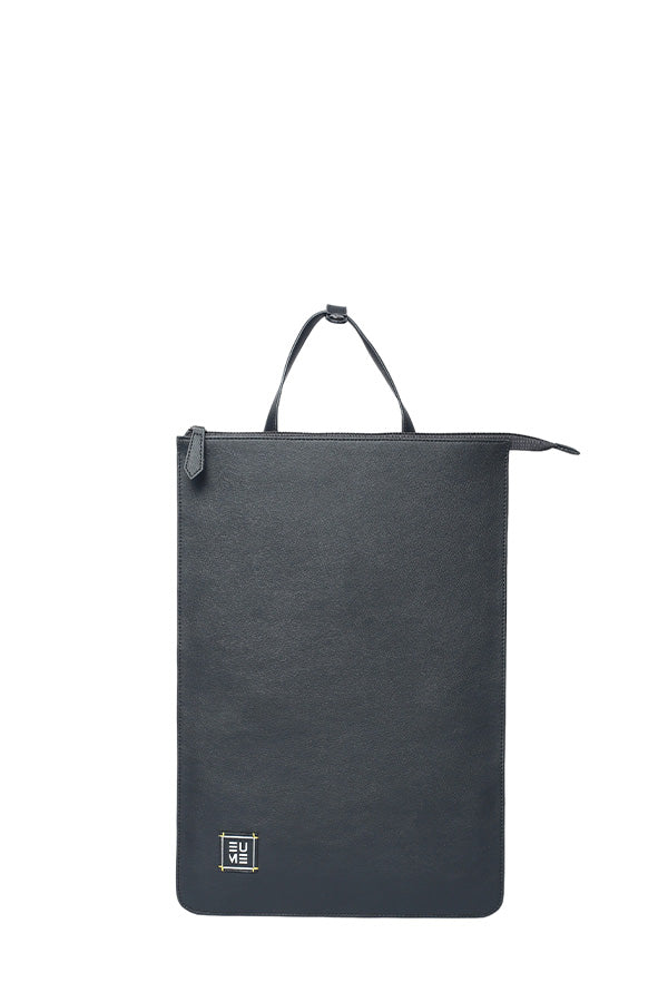 EUME Tech Vegan Leather Laptop Case Charcoal Black
