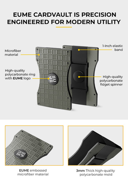 EUME CardVault Cardholder - Olive Green product image clean studio background