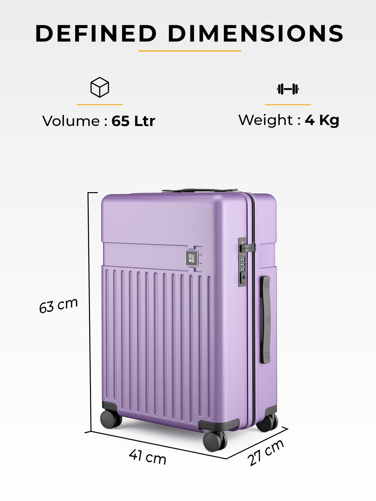 EUME classic check-in medium - violet ash product image clean studio background