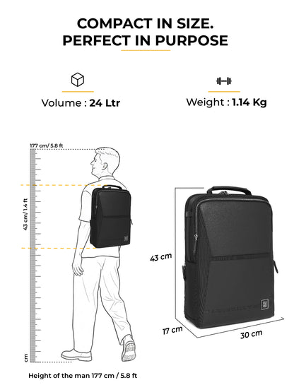 Aluminium Cabin + Omega 24L Laptop Backpack