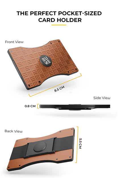 EUME CardVault Cardholder - Rustic Orange product image clean studio background