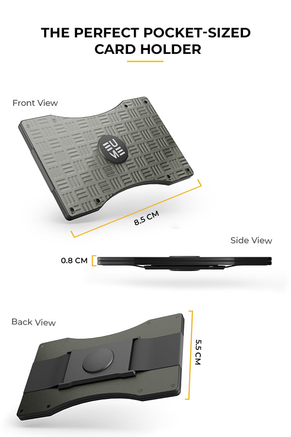 EUME CardVault Cardholder - Olive Green product image clean studio background