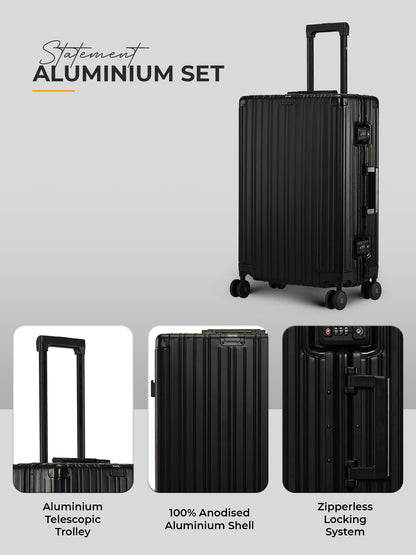 Aluminium Black Check-In Medium