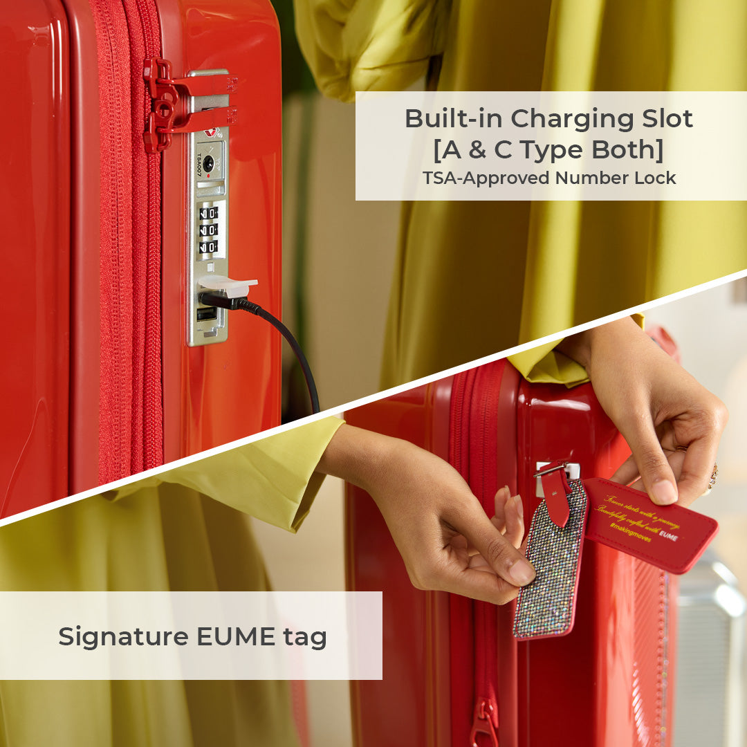 Trousseau Cabin + Medium Set of 2 - Inferno Red