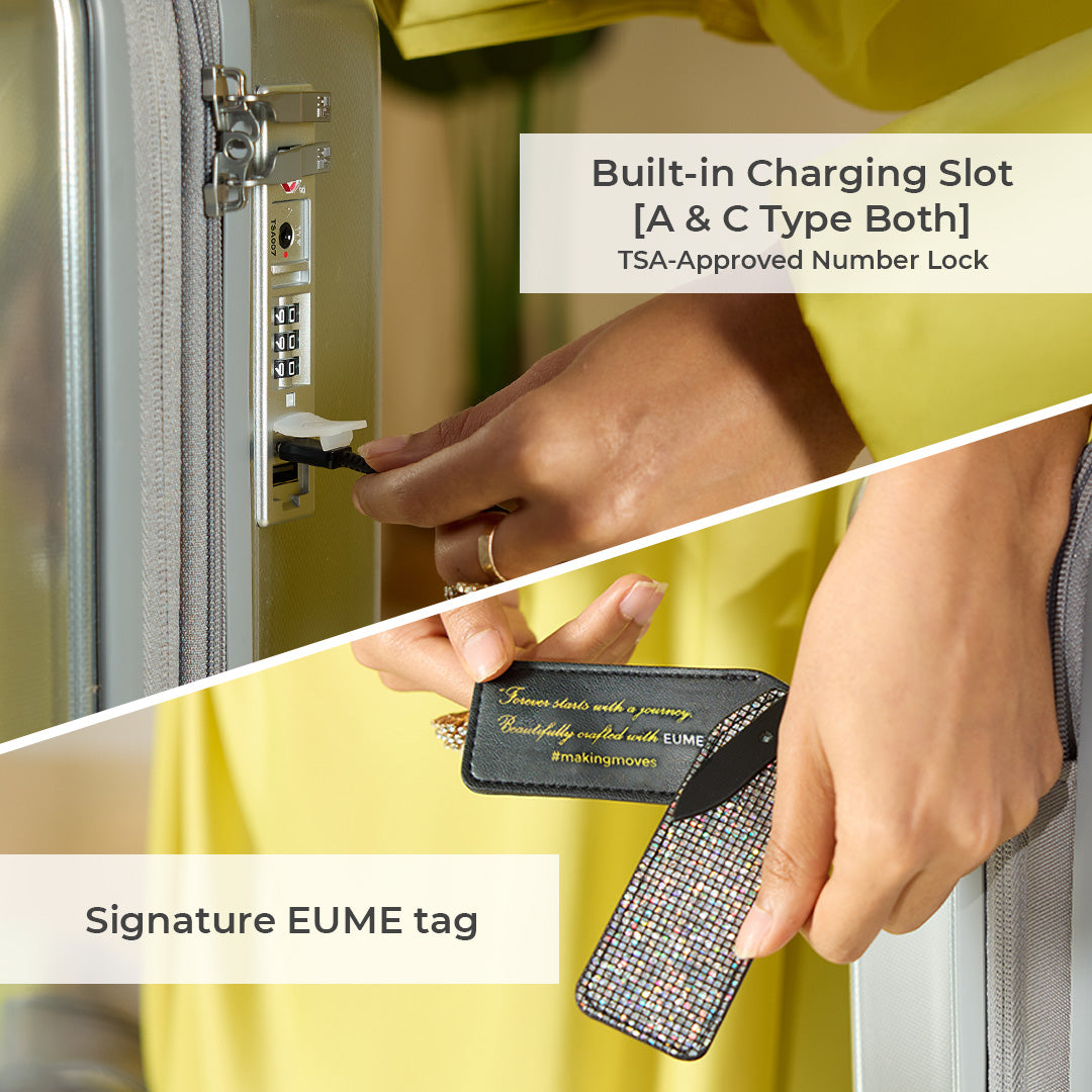 Trousseau Cabin + Medium Set of 2 - Chrome Silver