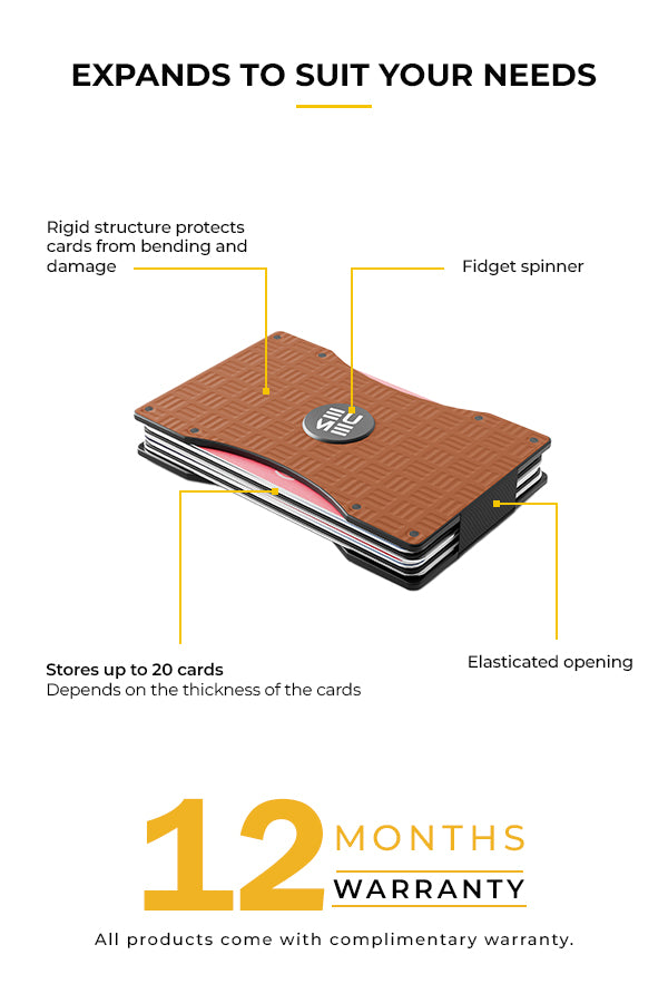 EUME CardVault Cardholder - Rustic Orange product image clean studio background