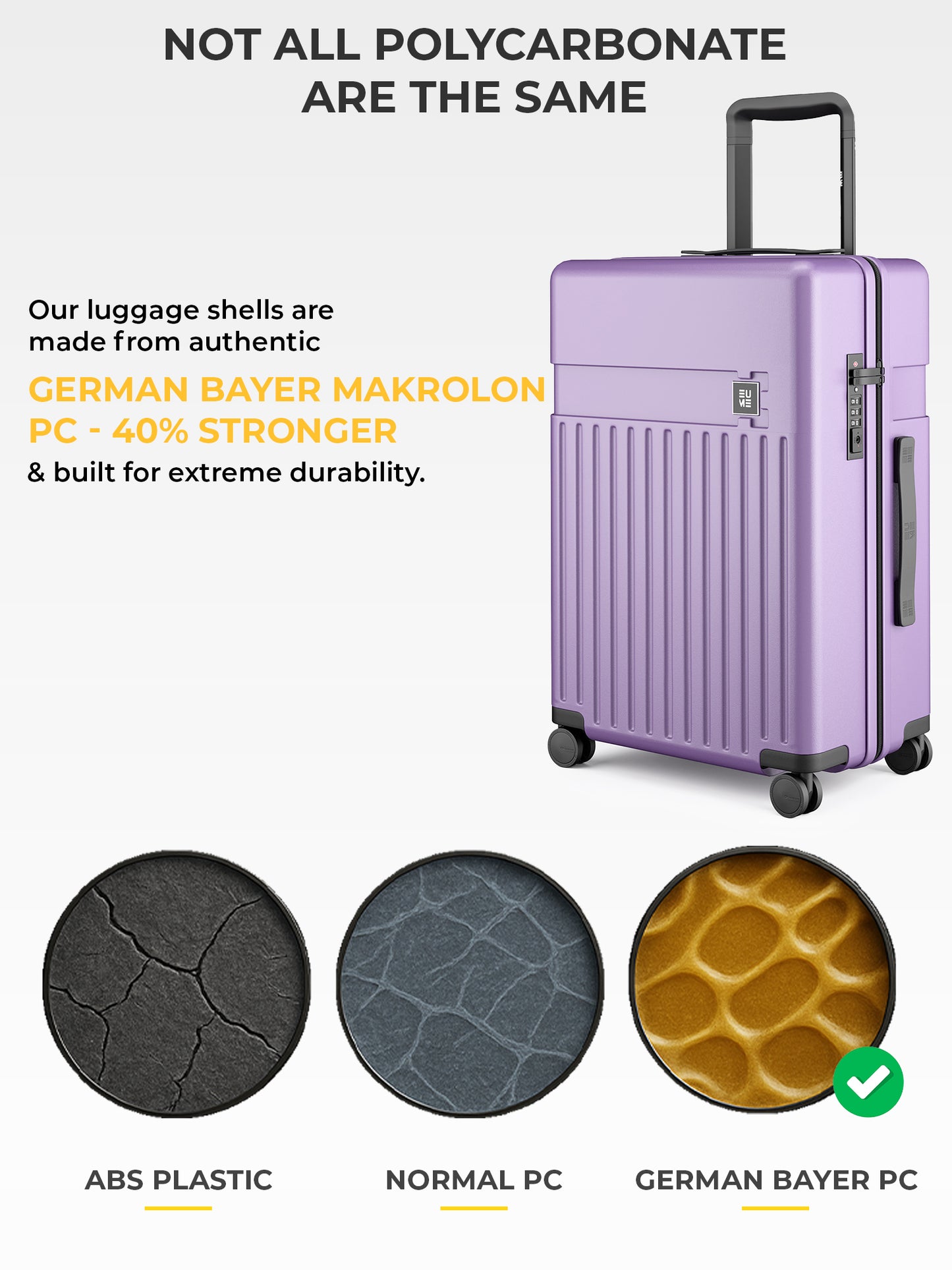 EUME classic check-in medium - violet ash product image clean studio background