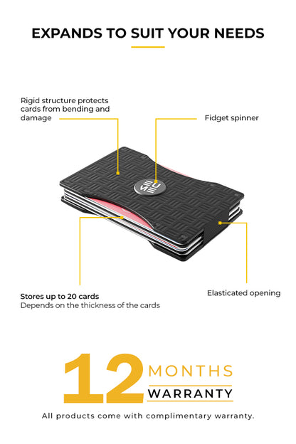 EUME CardVault Cardholder - Charcoal Black product image clean studio background