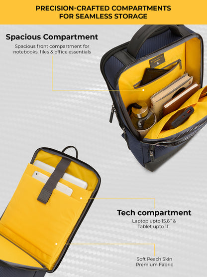 EUME carbonis 20l laptop backpack - midnight blue product image clean studio background