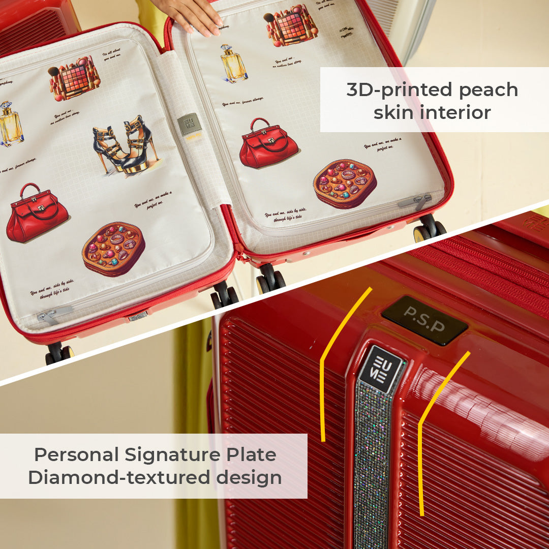 Trousseau Cabin + Medium Set of 2 - Inferno Red