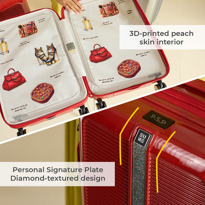 Trousseau Cabin + Medium Set of 2 - Inferno Red