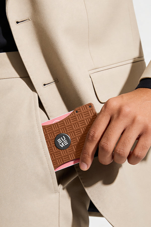 EUME CardVault Cardholder - Rustic Orange product image clean studio background