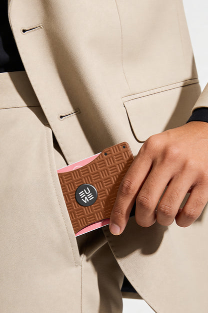 EUME CardVault Cardholder - Rustic Orange product image clean studio background