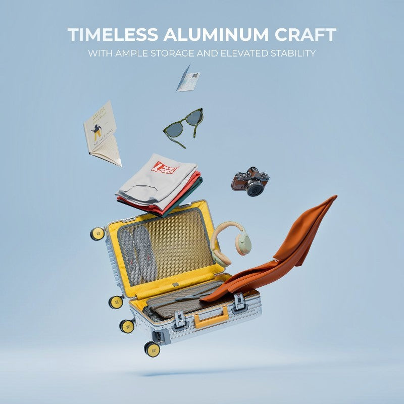Aluminium Silver Cabin- Yellow Wheels