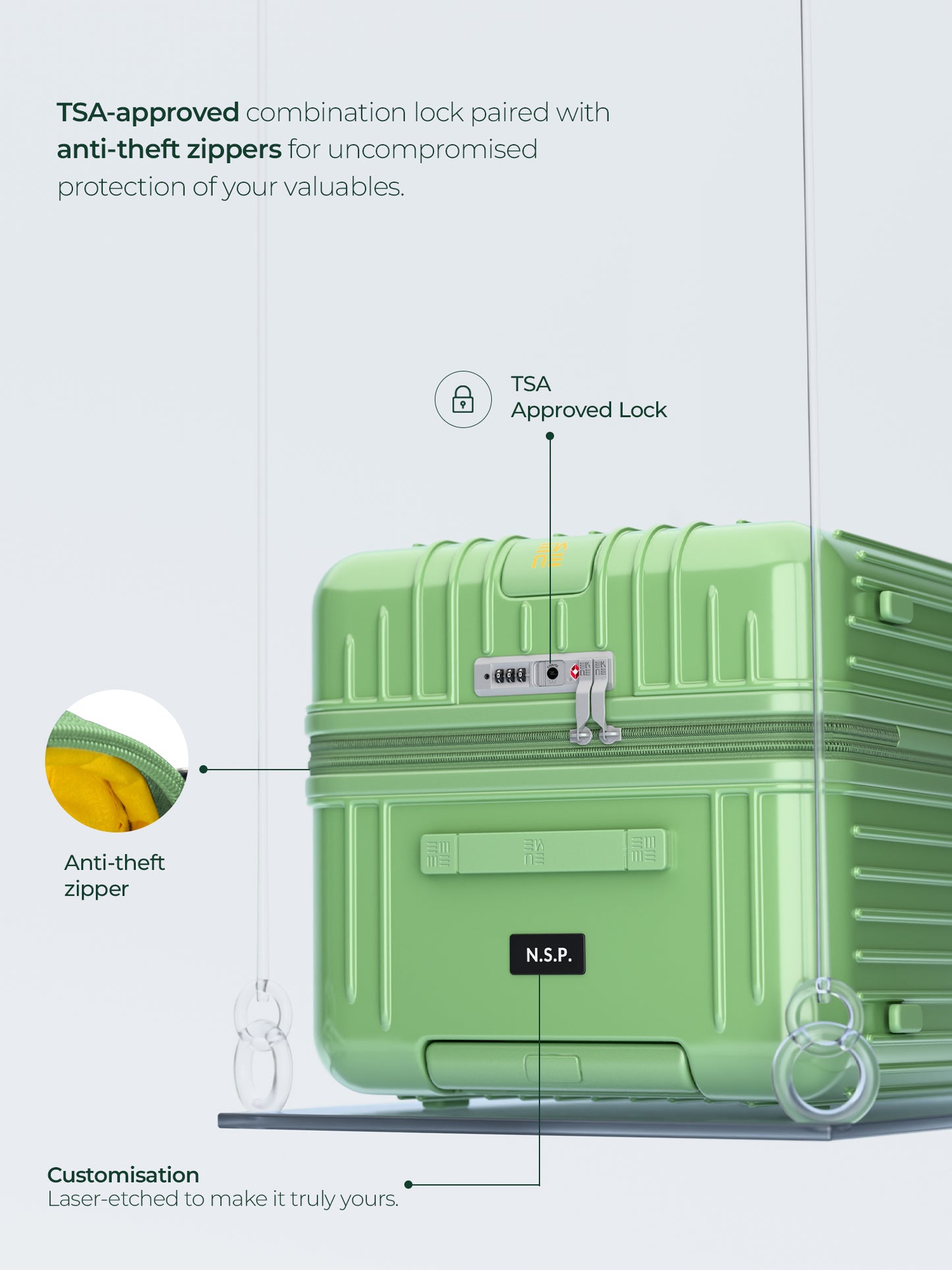 Trunk Check-In Plus- Jade Green