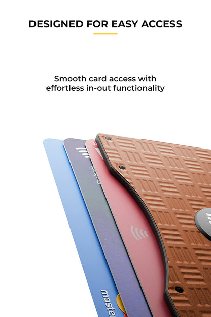 EUME CardVault Cardholder - Rustic Orange product image clean studio background