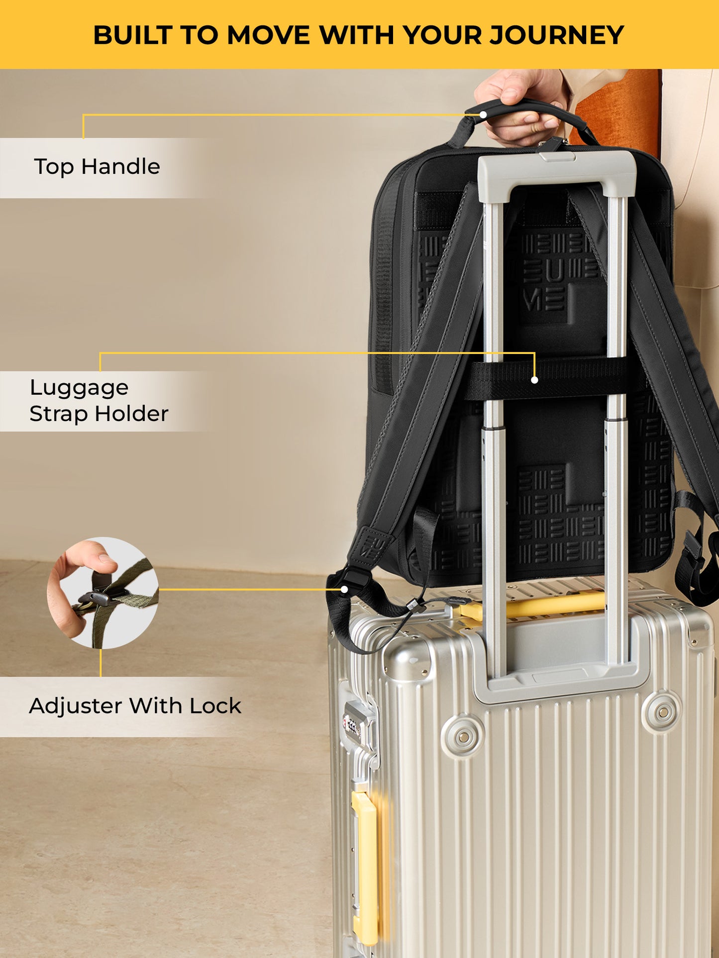 Aluminium Cabin + Omega 24L Laptop Backpack