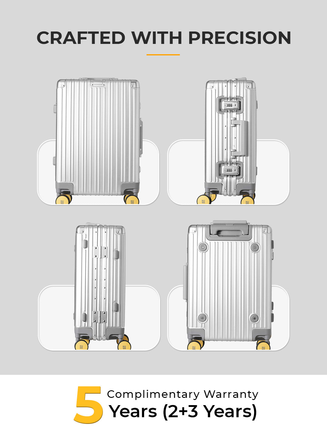 Aluminium Silver Check-In Medium