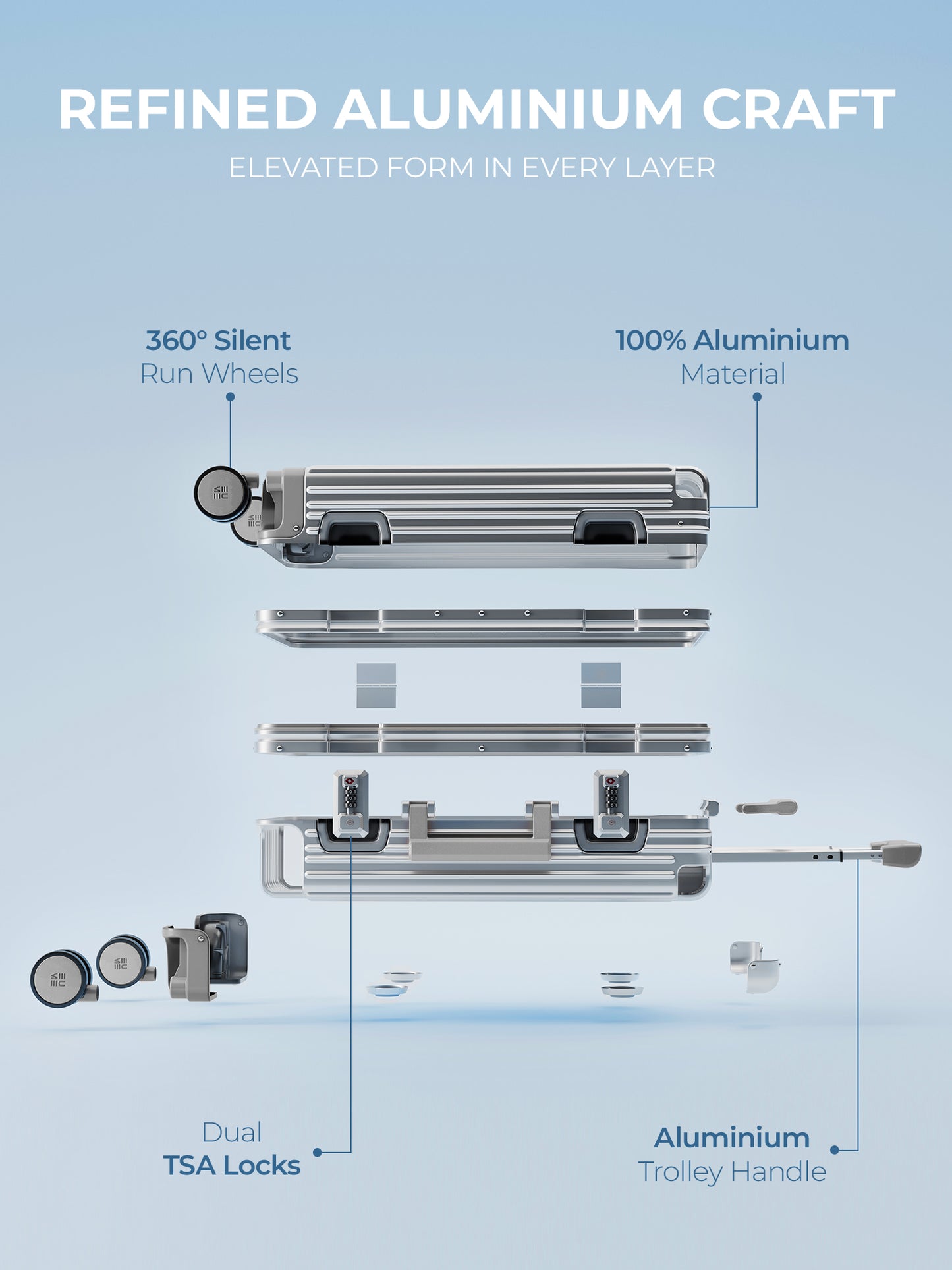 Aluminium Silver Cabin