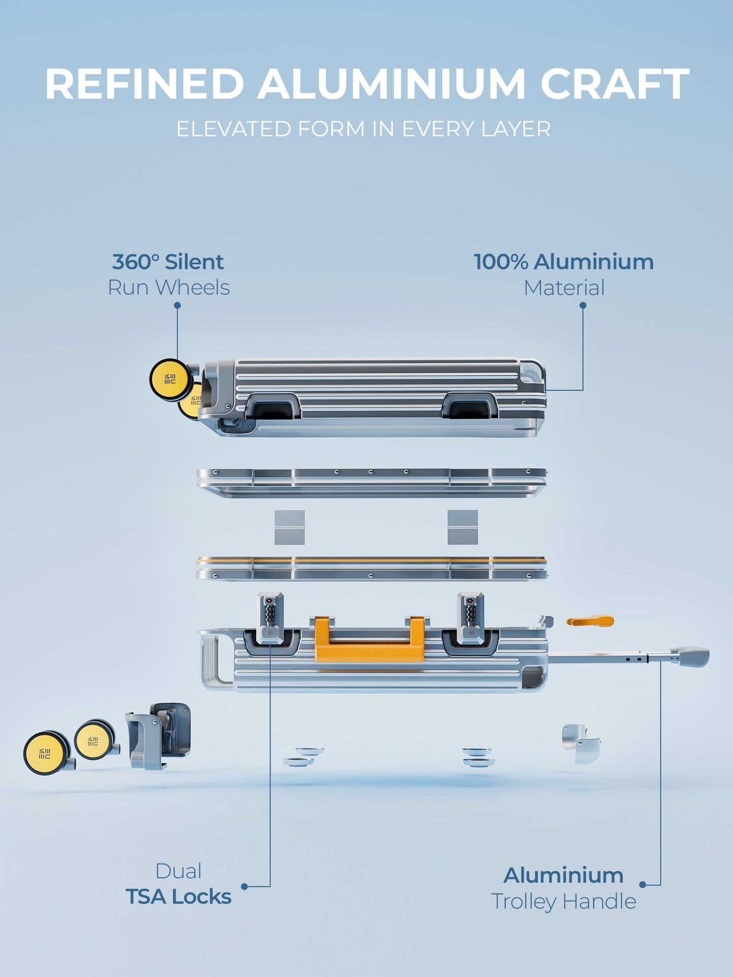 Aluminium Silver Cabin