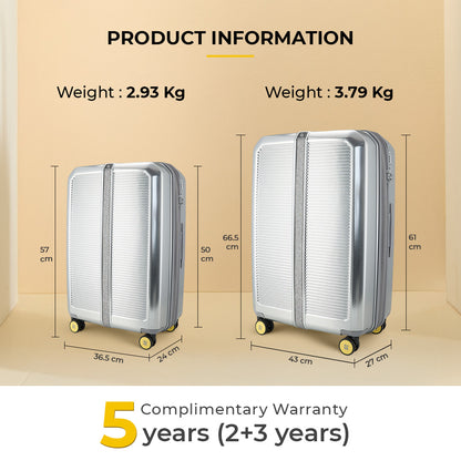 Trousseau Cabin + Medium Set of 2 - Chrome Silver