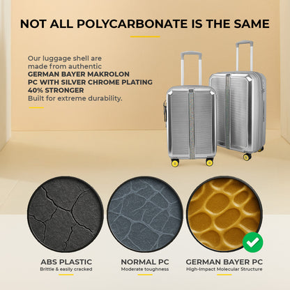 Trousseau Cabin + Medium Set of 2 - Chrome Silver