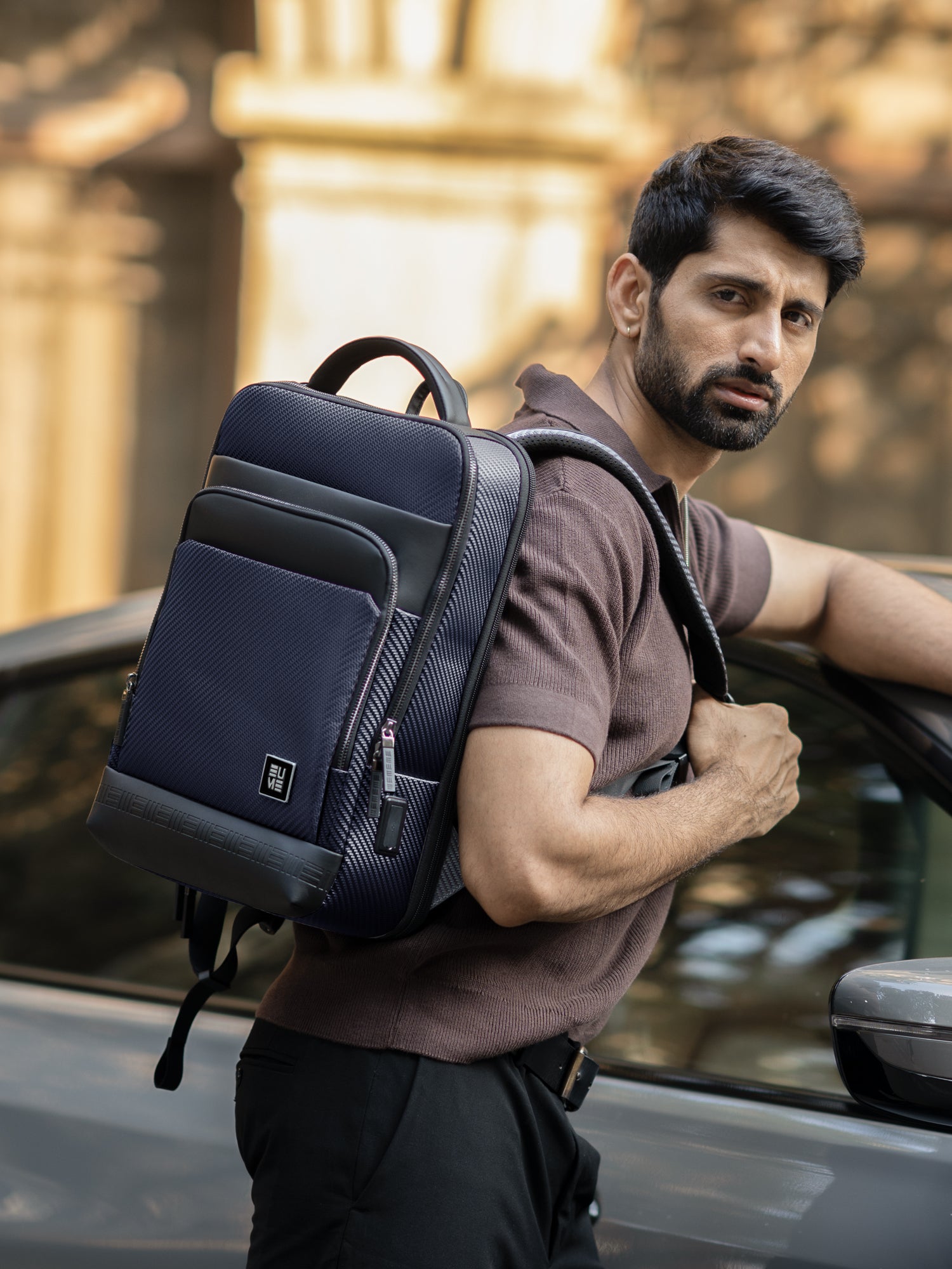 EUME carbonis 20l laptop backpack - midnight blue product image clean studio background