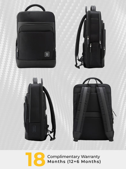 EUME carbonis 20l laptop backpack - charcoal black product image clean studio background
