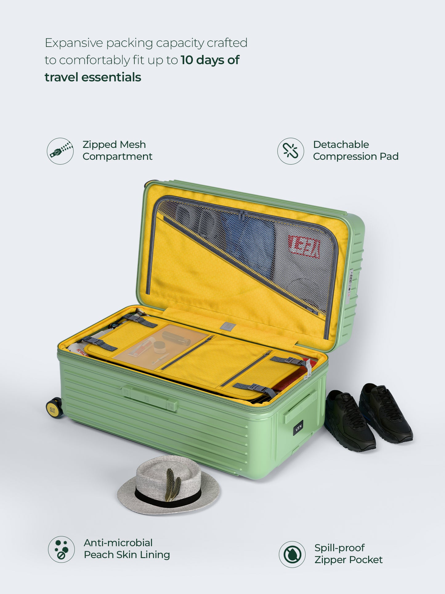 Trunk Check-In Plus- Jade Green