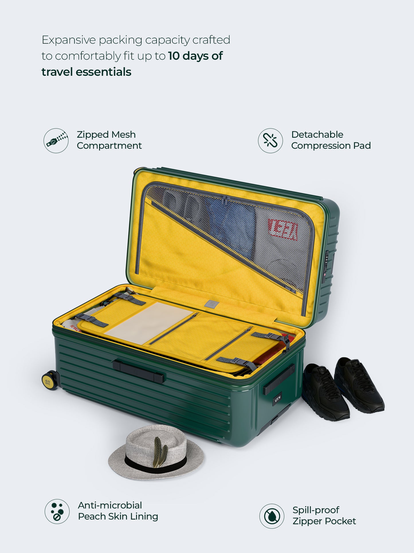 Trunk Check-In Plus- Pine Green
