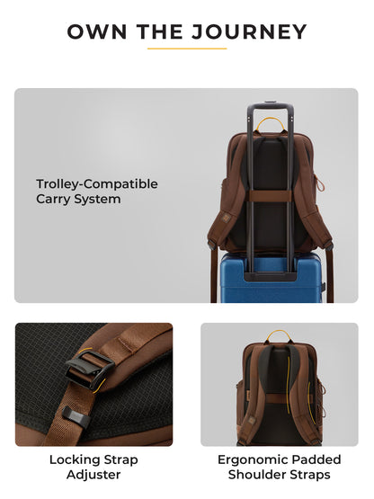 Aluminium Cabin + Zorain 27L Laptop Backpack