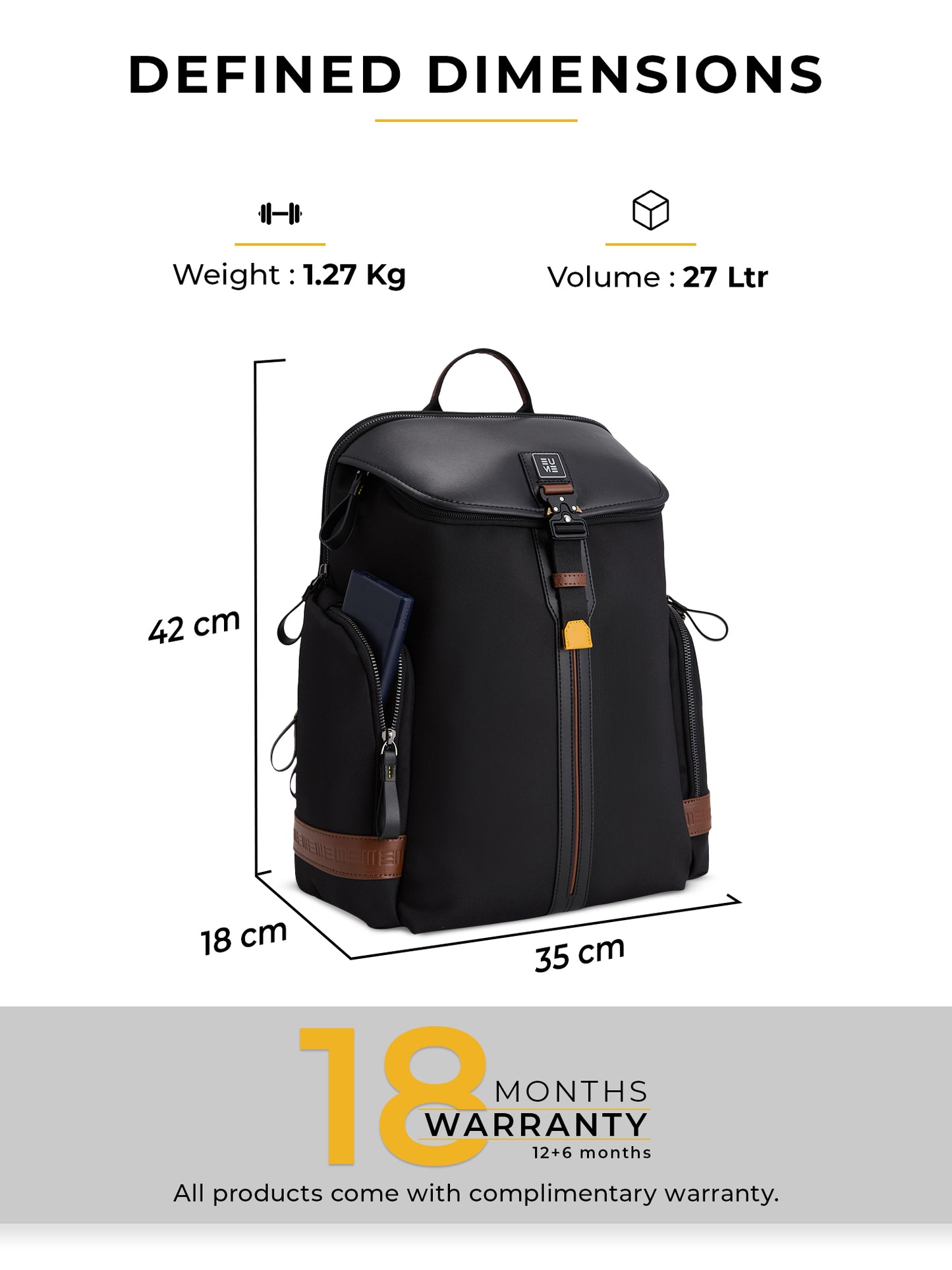 Aluminium Cabin + Zorain 27L Laptop Backpack