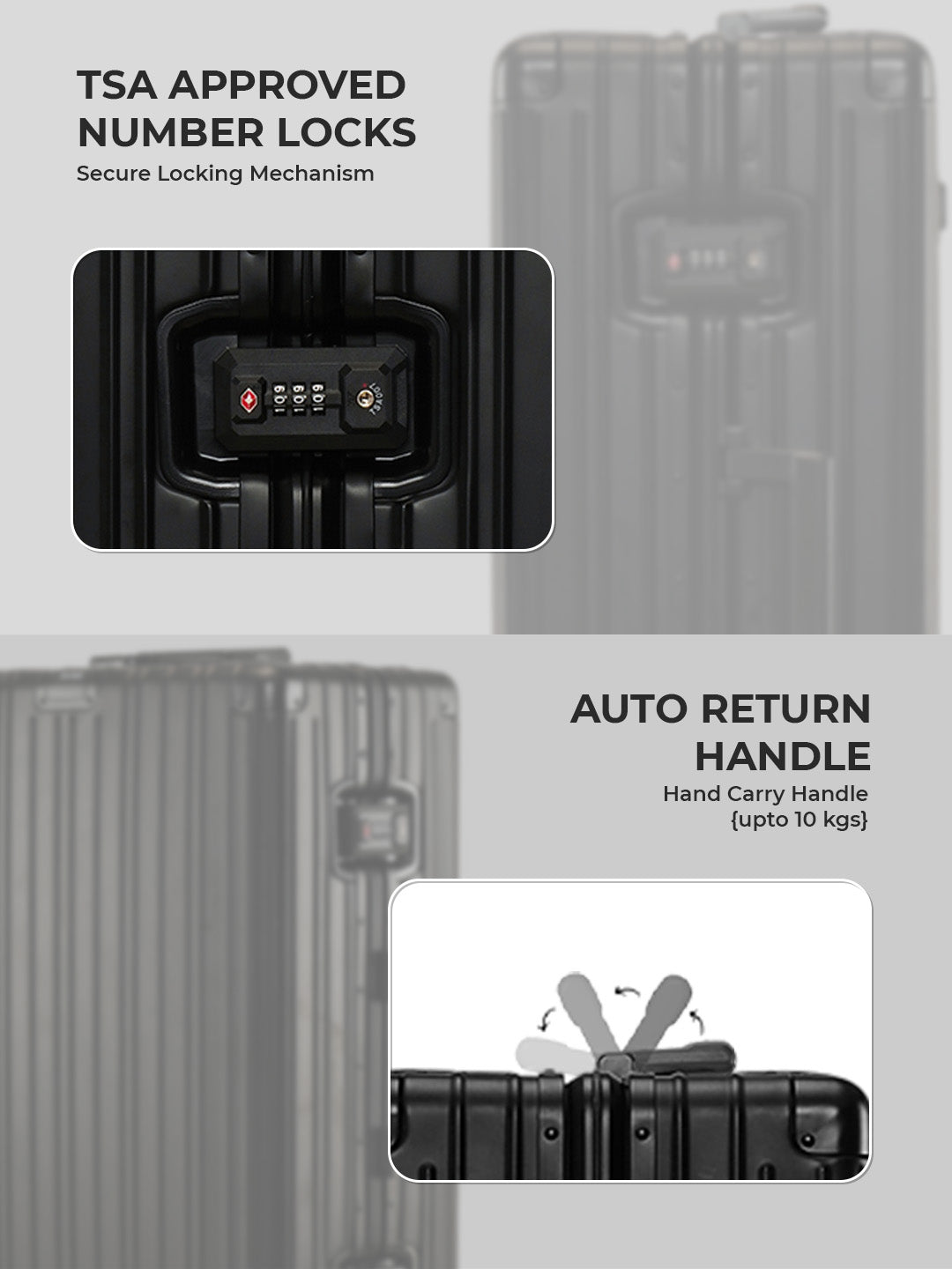 Aluminium Cabin + Zorain 27L Laptop Backpack