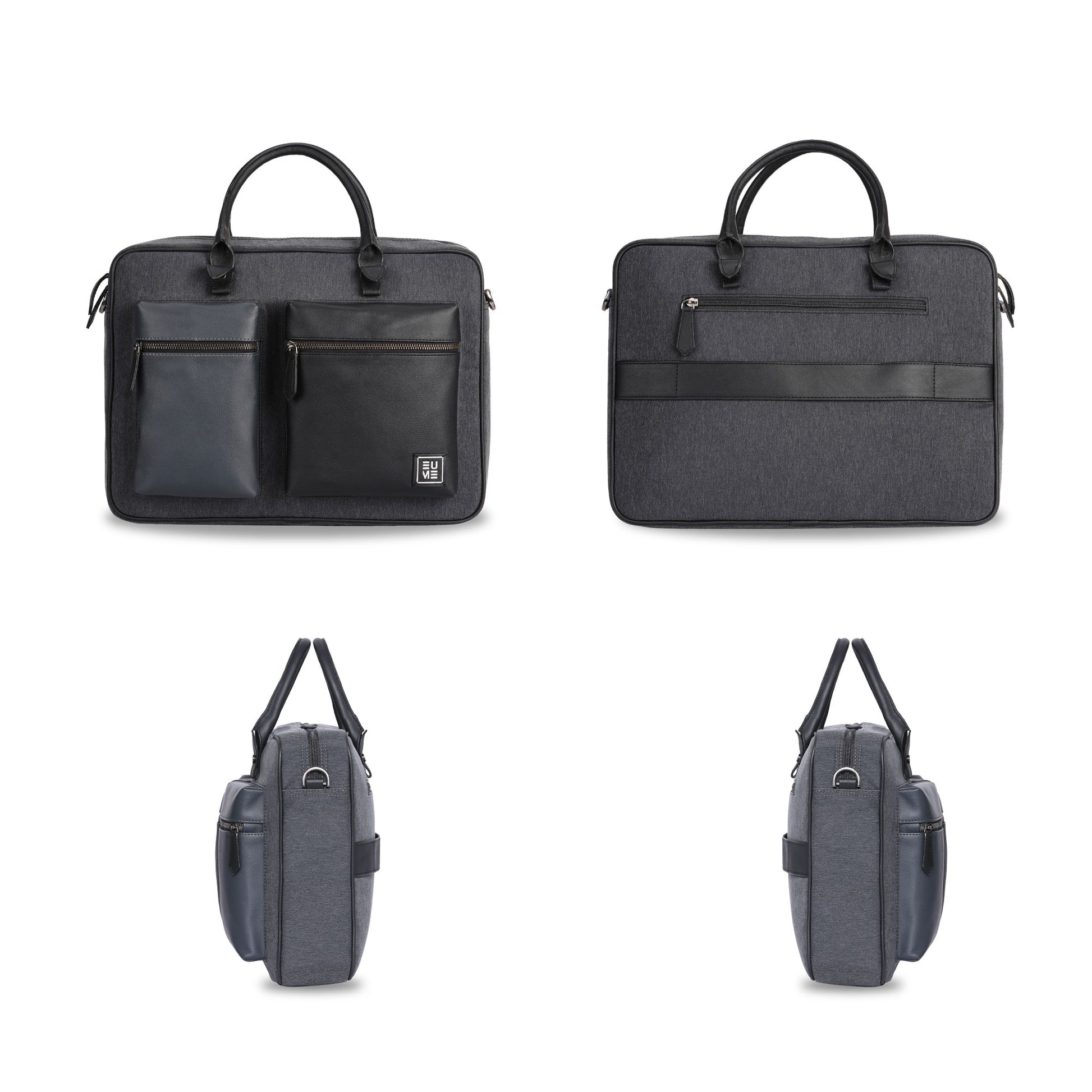 Stylish Attache Messenger Bag with multiple pockets and compartments.