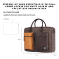 Attache Messenger Bag with dual-front access and spacious storage.