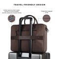 Travel-friendly Attache Messenger Bag with luggage strap and hidden pocket.