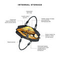 Executive Messenger Bag internal storage features for organization and safety.